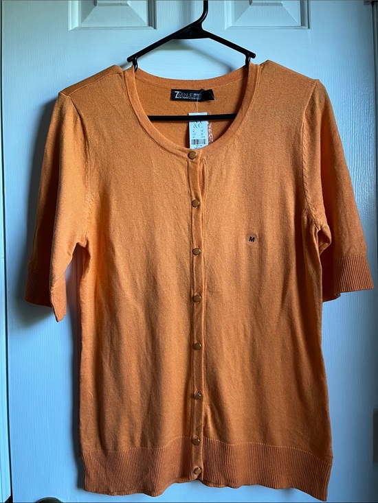 7Th Avenue Design Studio Jackets & Blazers - New York and Company 7th Ave Orange Cardigan NWT